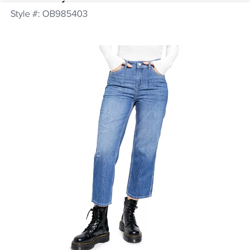 Free People Women's Chloe Baby Barrel Straight Legs Jeans
